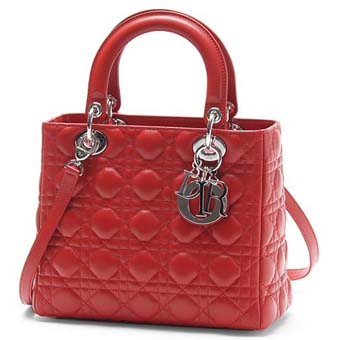 Dior クリスチャンディオール スーパーコピー ハンドバッグ LADY DIOR レッド cal44551 r303 レディース